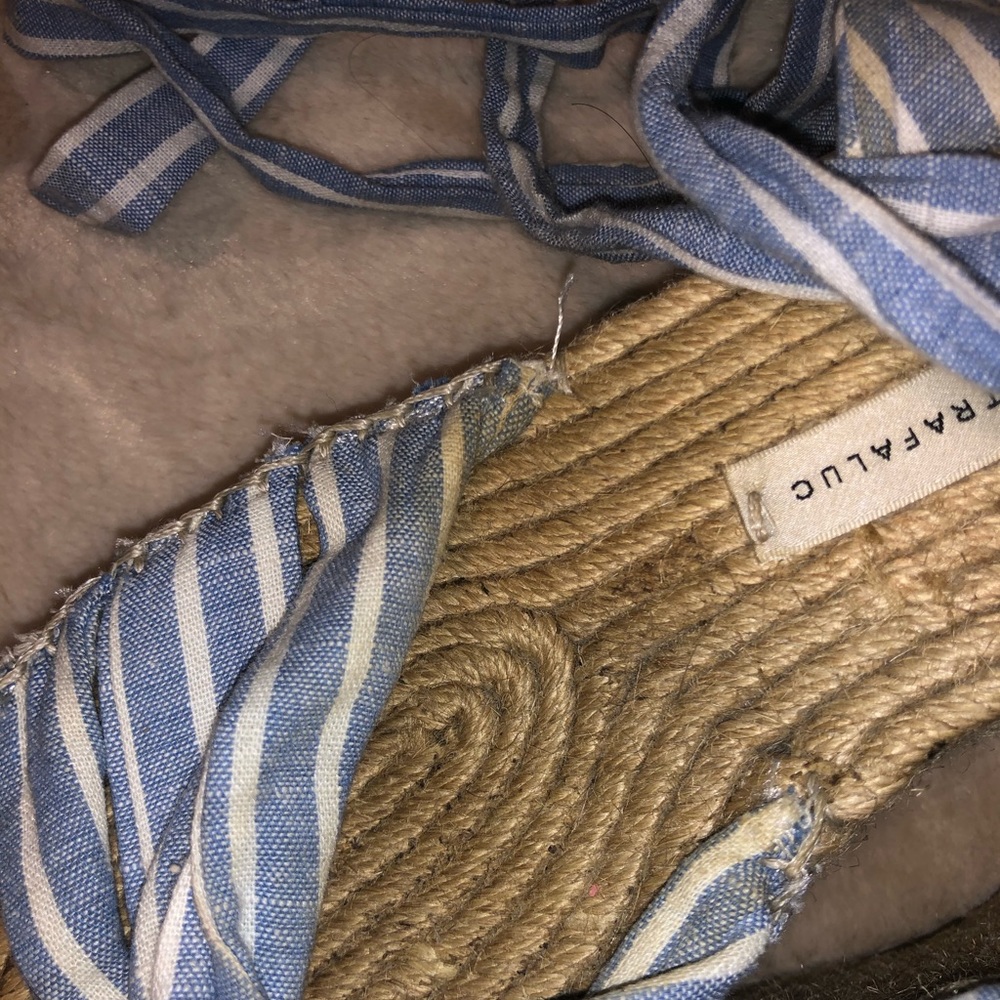 Zara Tie Up Jute Platform Espadrilles - Picture 5 of 7